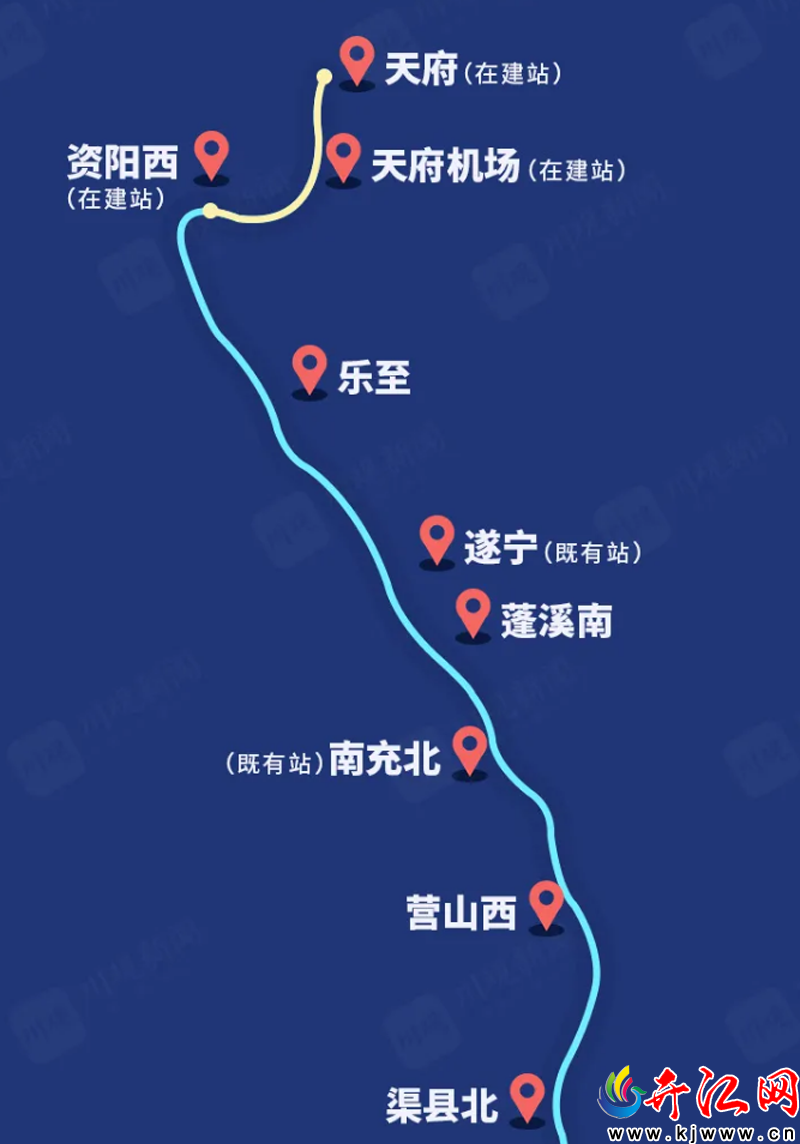 串联四川5市!成达万高铁正式开工(开江南站)